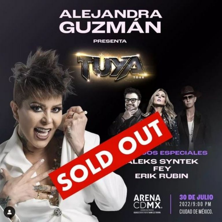 Alejandra Guzmán agota las entradas de su show