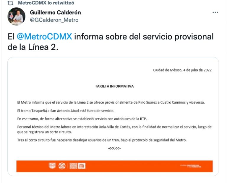 Metro comunicado 