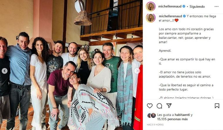 Michelle Renaud se va de viaje con varios famosos