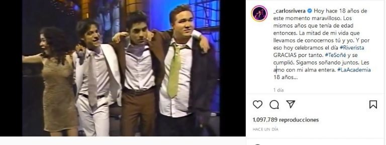 Carlos Rivera recuerda el día en que ganó 'La Academia'