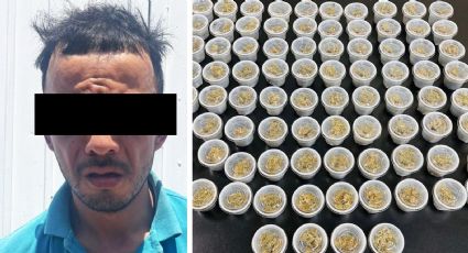 Tras balacera en Sonora, sorprenden a sujeto en posesión de 84 recipientes de marihuana