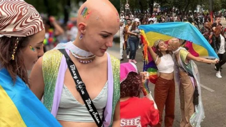 camila araiza y su novia en la marcha LGBTQ+