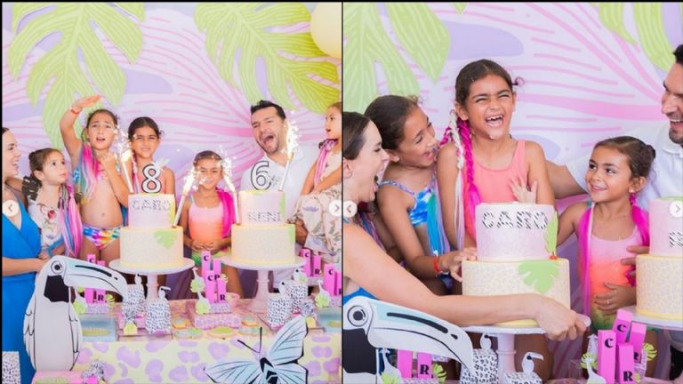 Cumpleaños de las hijas de Jacqueline Bracamontes