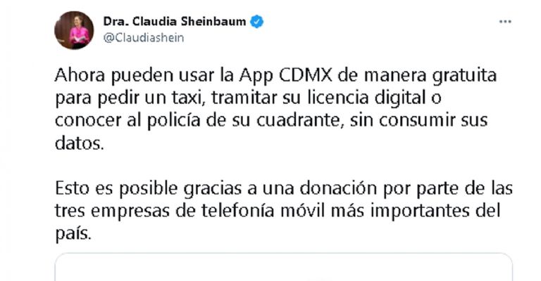 Claudia Sheinbaum anunció cambios en App CDMX