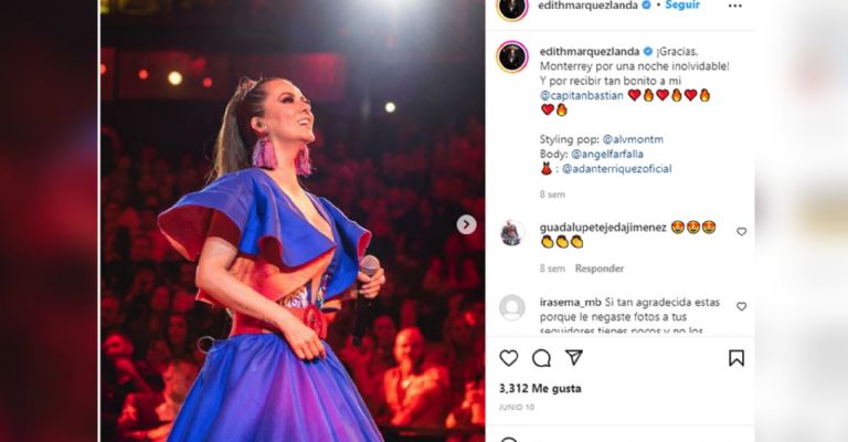 Edith Márquez cancela conciertos por problemas de salud