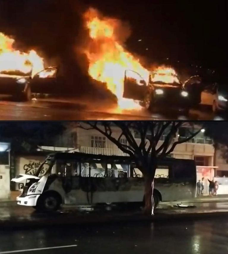 En la imagen, algunos de los estragos que dejó la ola de violencia en Guanajuato y Jalisco el pasado martes. Foto: Twitter