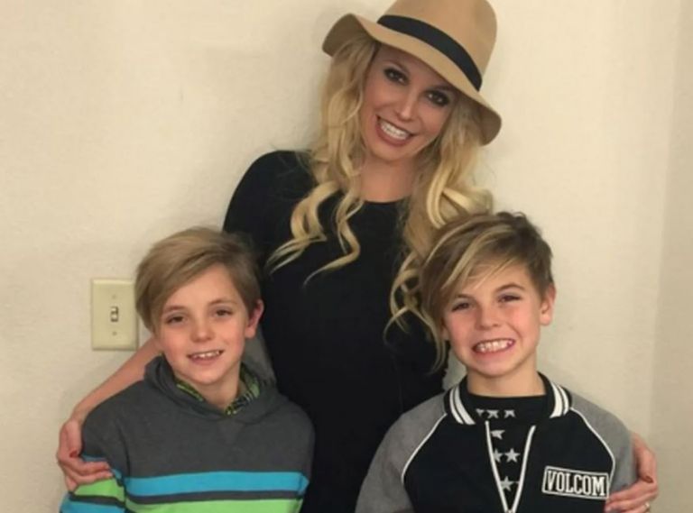 Fotografía de Britney Spears y sus hijos