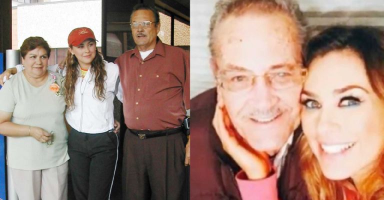 Aracely Arámbula y su padre