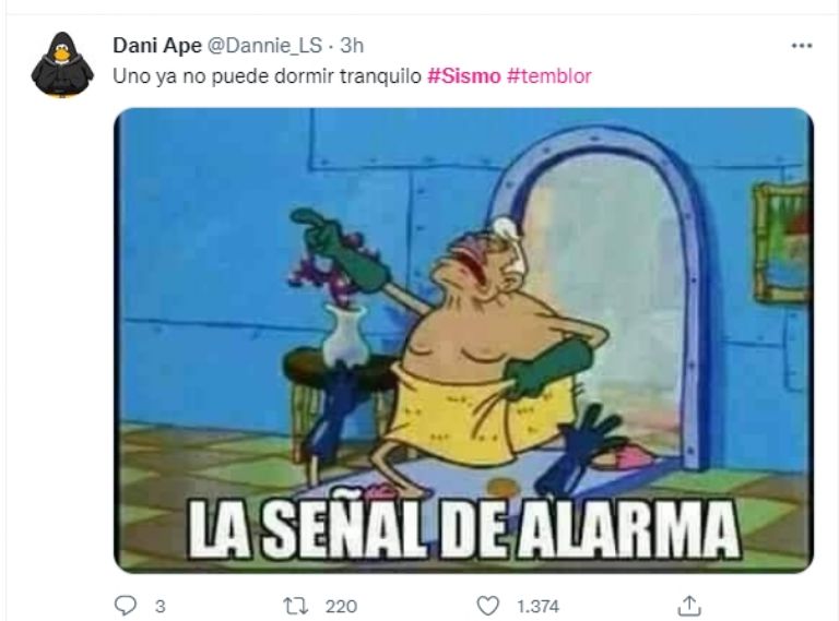 Memes por el temblor. Foto: Twitter