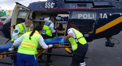 Accidente en Xochimilco: Trasladan en helicóptero a dos menores heridos al hospital