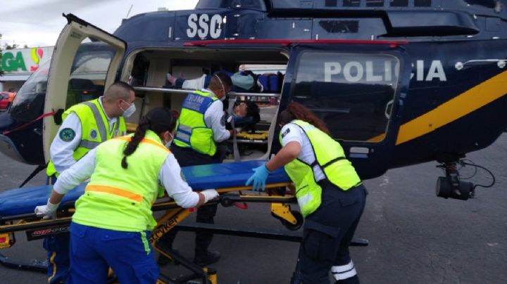 Accidente en Xochimilco: Trasladan en helicóptero a dos menores heridos al hospital