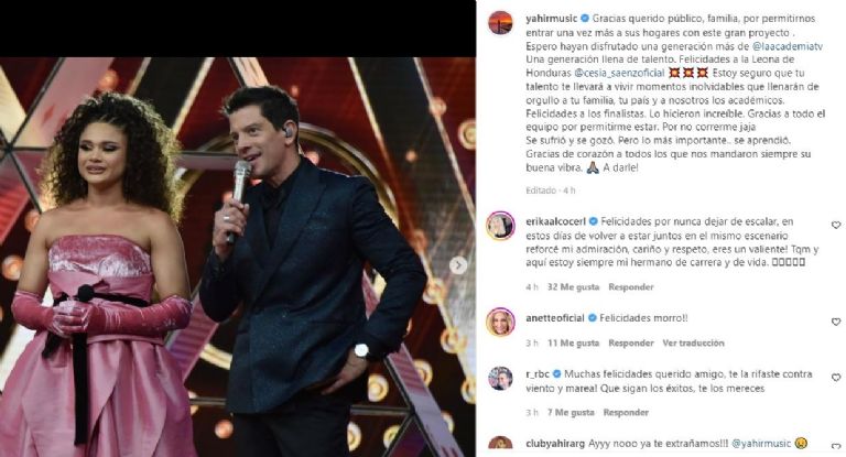 Yahir se despide de 'La Academia 20 años'