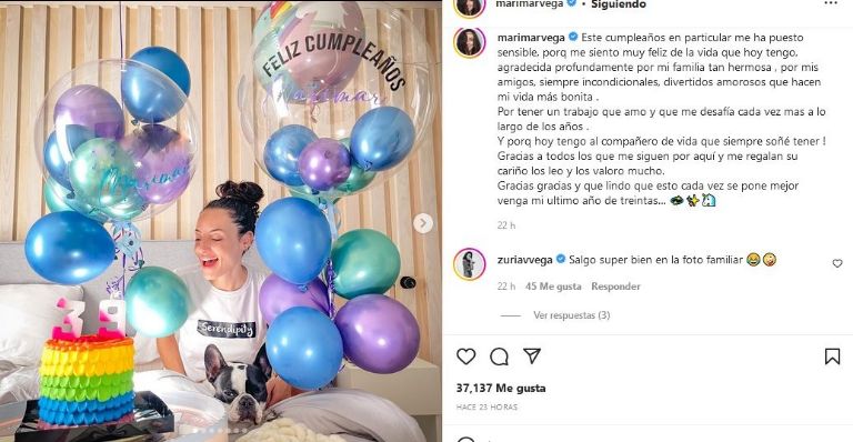 Cumpleaños de Marimar Vega