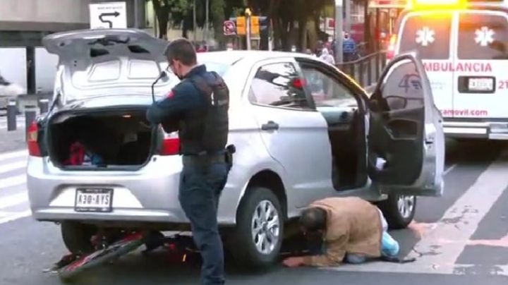 Automovilista atropella a ciclista en Cuauhtémoc y Xola, al centro de la Ciudad de México