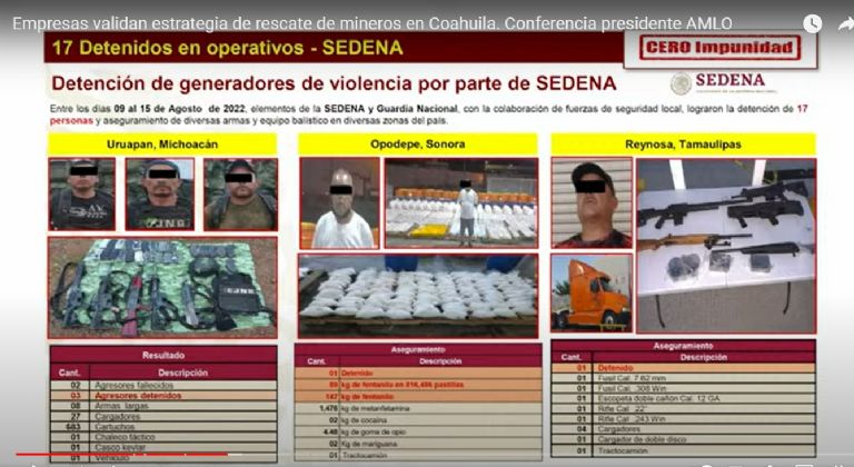 SSPC informa sobre detenciones en Sonora. Foto: Gobierno de México