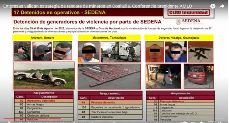 SSPC informa sobre detenciones en Sonora. Foto: Gobierno de México