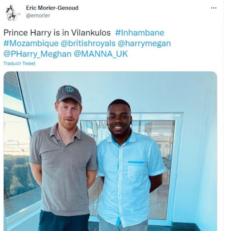 Príncipe Harry llega a aeropuerto de Vilankulo 