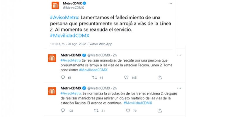 Persona fallece en Línea 2 del Metro CDMX