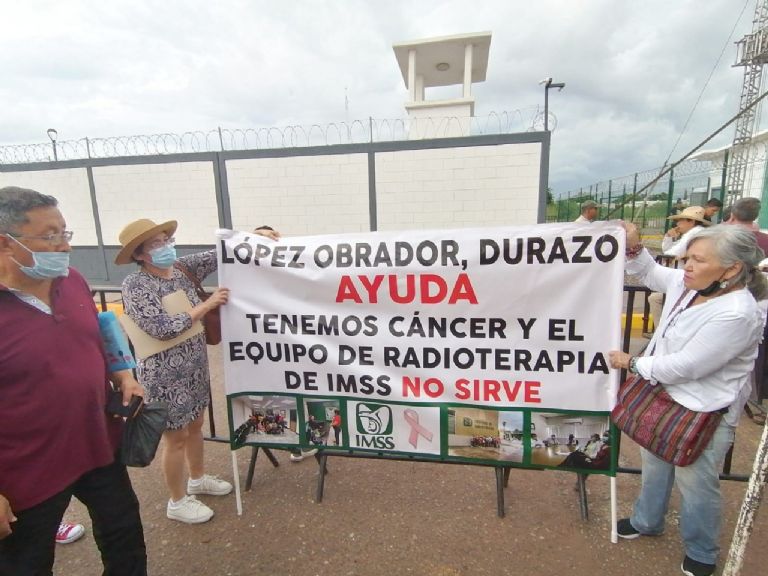 Manifestantes en Ciudad Obregón. Foto: Javier Zepeda