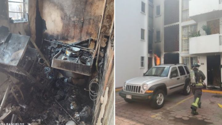 VIDEO: Se incendió un departamento en Coyoacán; Dejaron las veladoras encendidas