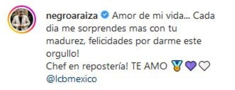 Felicitaciones de Raúl Araiza