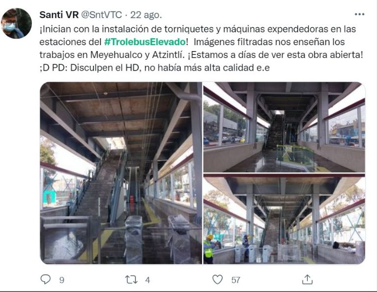 Obras del Trolebús elevado