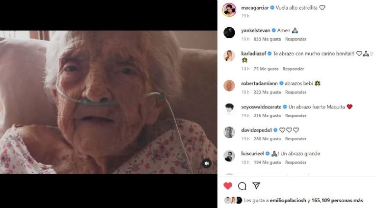 Maca se despide de su abuela