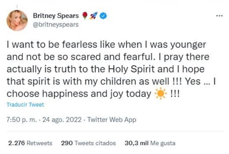 Tercer tuit de Britney Spears