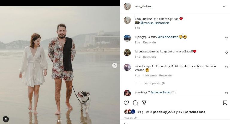 Fotografía de José Eduardo Derbez, Paola Dalay y Zeus