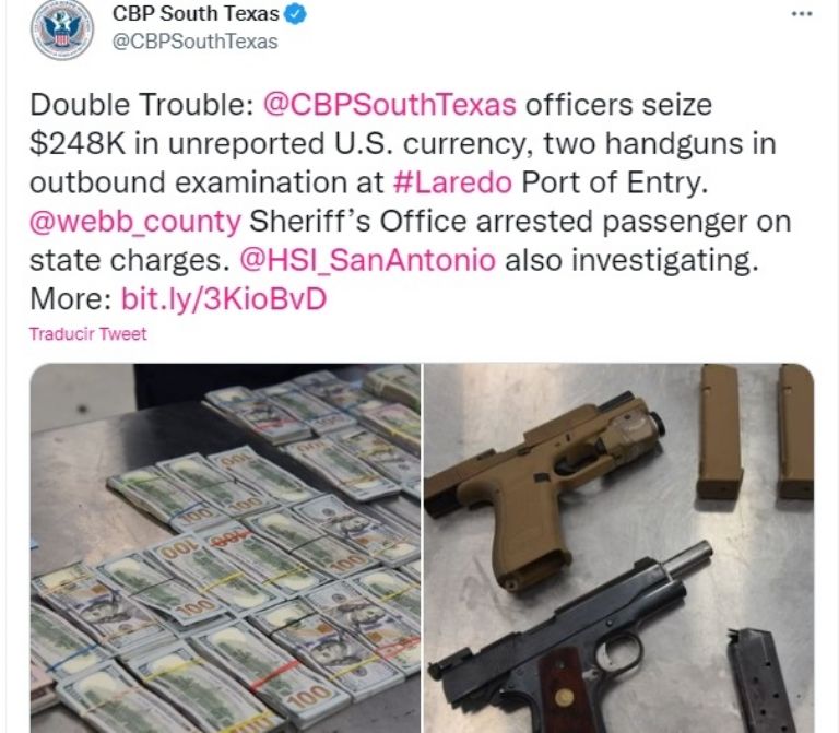 Autoridades de EU detienen a hija de alcalde mexicano. Foto: Twitter