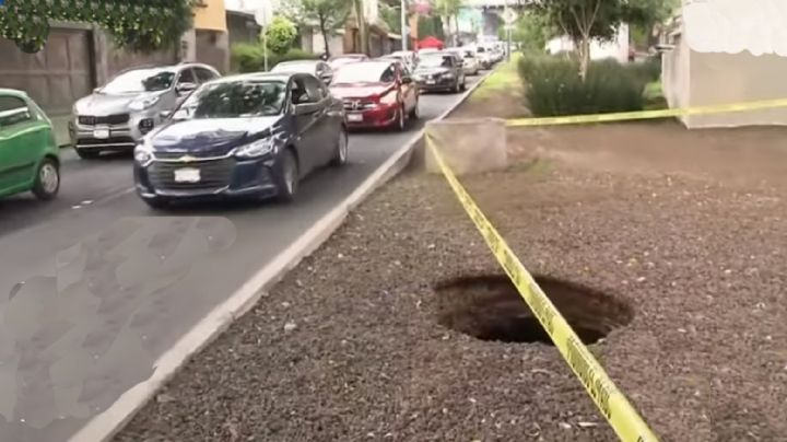 Por fin: reparan socavón sobre la avenida Luis Cabrera en CDMX; esperan repavimentación