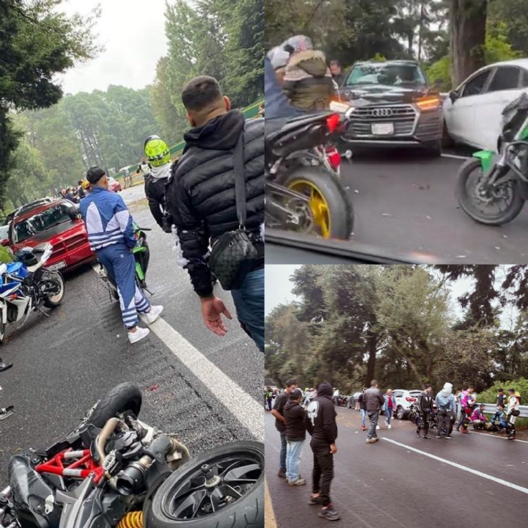 Autoridades se movilizan por accidente vehicular en autopista México-Cuernavaca. Foto: Twitter