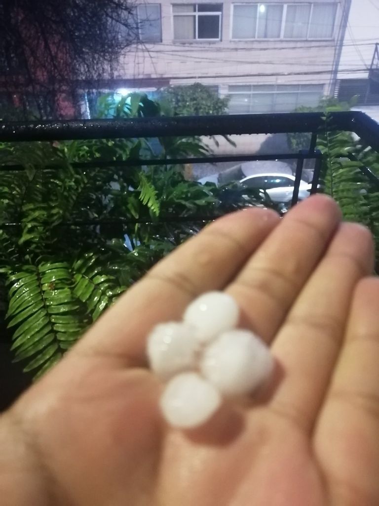 Caída de granizo en la Ciudad de México