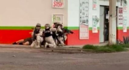 VIDEO: Tras fuerte balacera en Caborca, militares hacen de 'escudo humano' para resguardar civiles