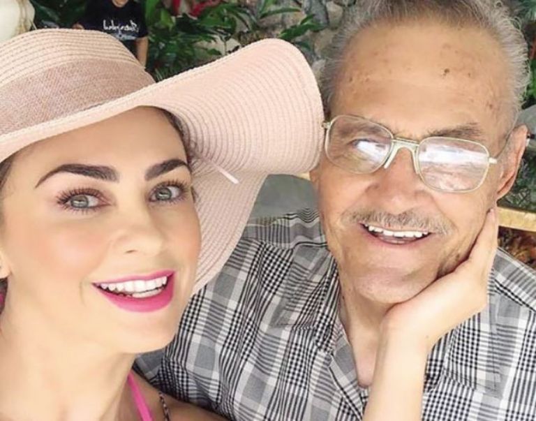 Aracely Arámbula y su padre