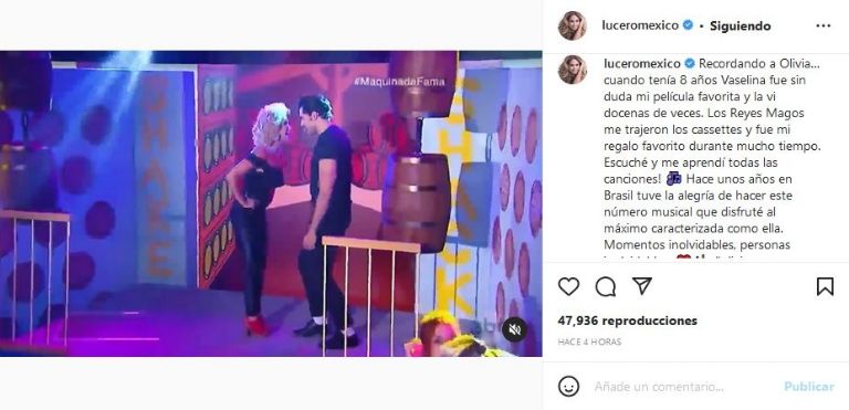 Lucero caracterizada de 'Vaselina'