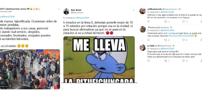 usuarios se quejan de línea 8 del metro