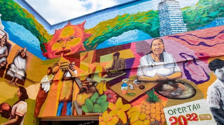 Así luce el mural que cuenta la historia de los Mercados Públicos de la CDMX en la Cuauhtémoc