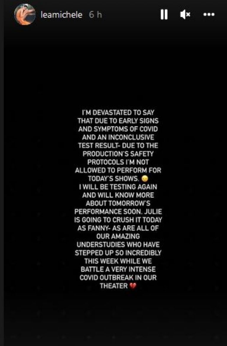 Comunicado de Lea Michele 