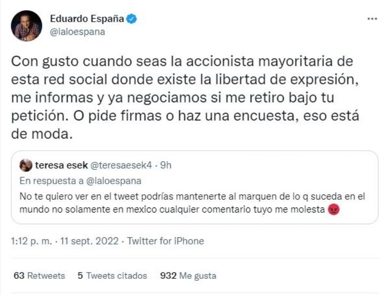 Tuit de Eduardo España