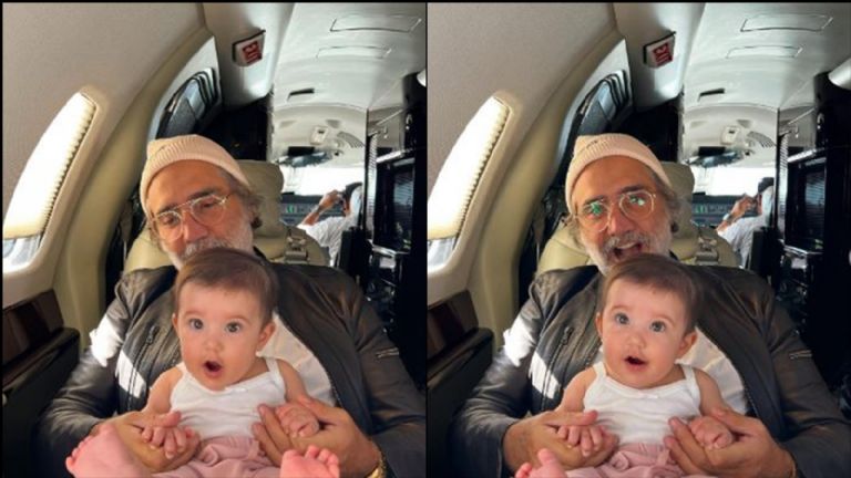 Alejandro Fernández y su nieta