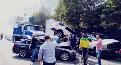 VIDEO: Tráiler se queda sin frenos y provoca accidente en la México-Toluca