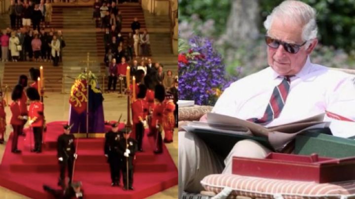 VIDEO: Mientras Carlos III se da un día libre, guardia se desmaya vigilando el féretro de la Reina Isabel II