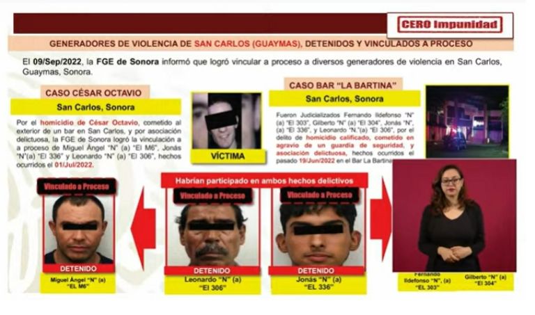 Detienen a generadores de violencia en Guaymas, Sonora. Foto: Gobierno de México