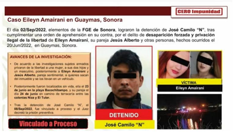 Detienen a secuestrador en Sonora. Foto: Gobierno de México