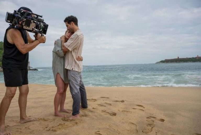 Fotografía del rodaje de 'Noche de Bodas'