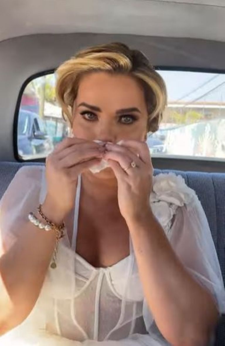 Thalí García el día de su boda