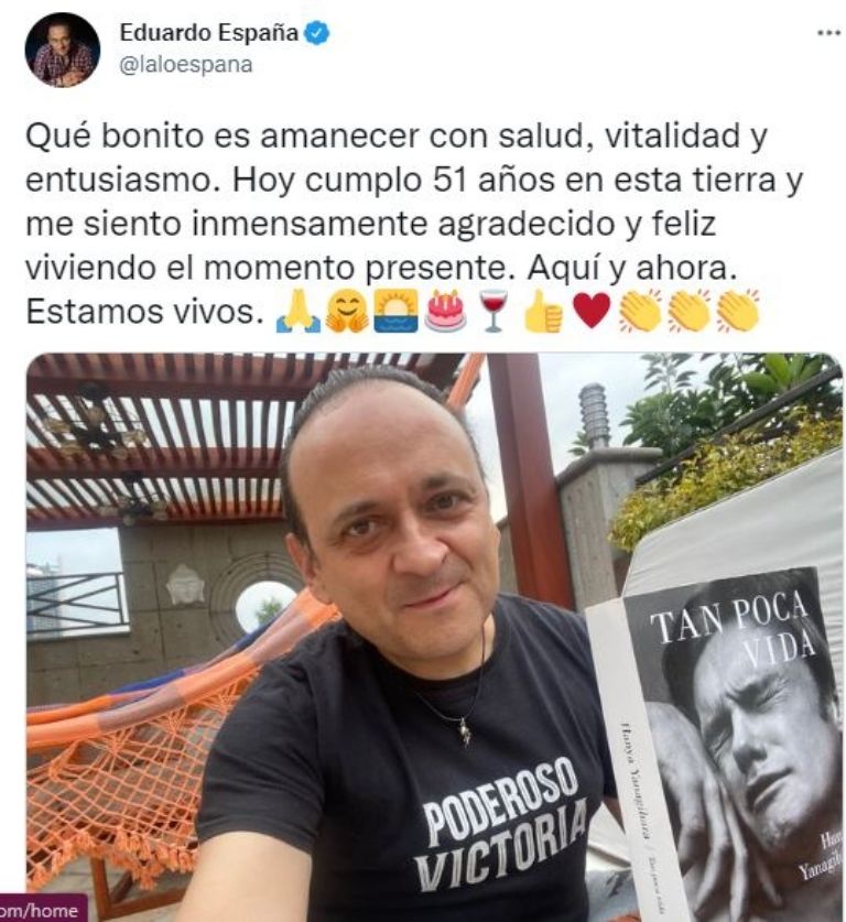 Eduardo España habla sobre su cumpleaños