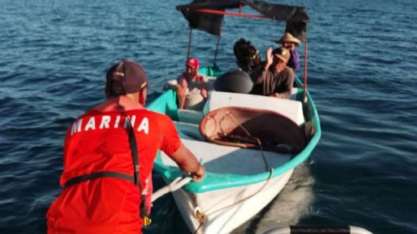 Guaymas: Ribereños son rescatados en la playa El Centinela; habían quedando a la deriva