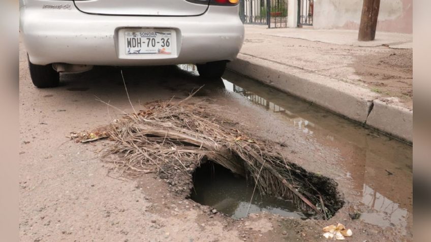 Cajeme: Un nuevo socavón preocupa a vecinos de la Campestre; piden atención urgente